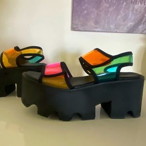 Platform current mood sandals, very rare from their old collection